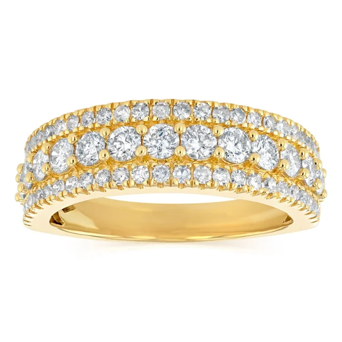 1 Carat Diamond Ring Band in 18ct Yellow Gold