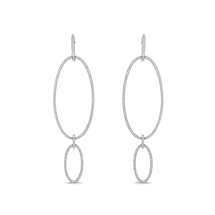 1 CTW Natural Diamond Fashion Earrings in 10KT White Gold