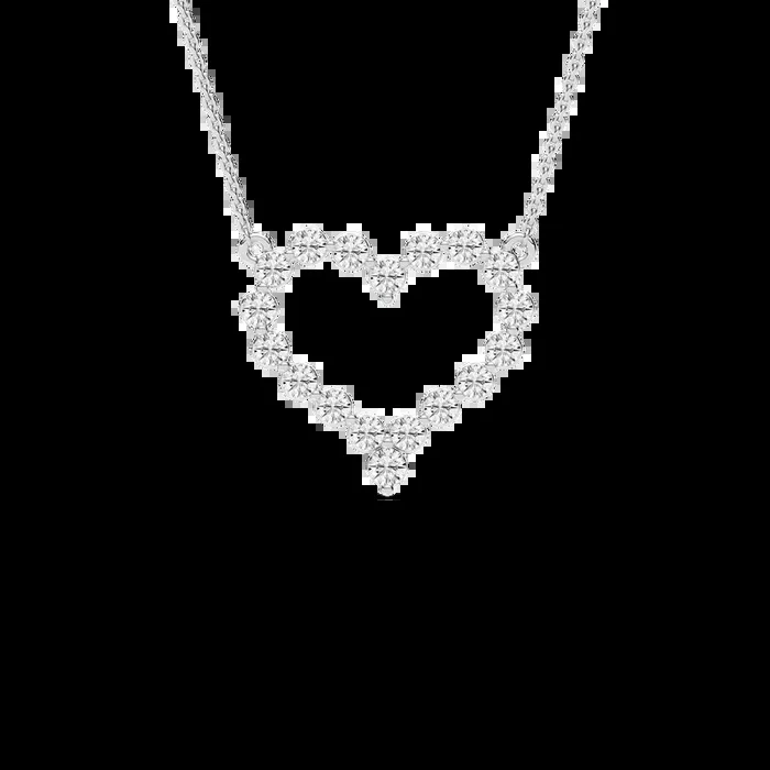1 ctw Round Lab Grown Diamond Everlasting Heart Pendant – 18 Inches