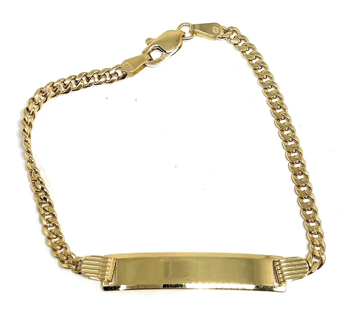 10k Solid Gold Kids 0-8 ID MIAMI CUBAN LINK Brracelet 5.5-6 inch length 2.9MM Width (Free Engraving, Email us name!)