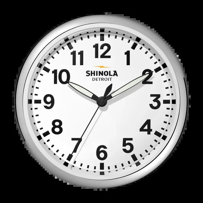 14″ Runwell Clock – White