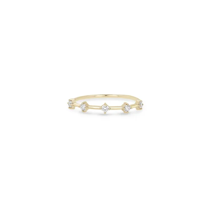 14k 5 Prong Diamond Dash Ring