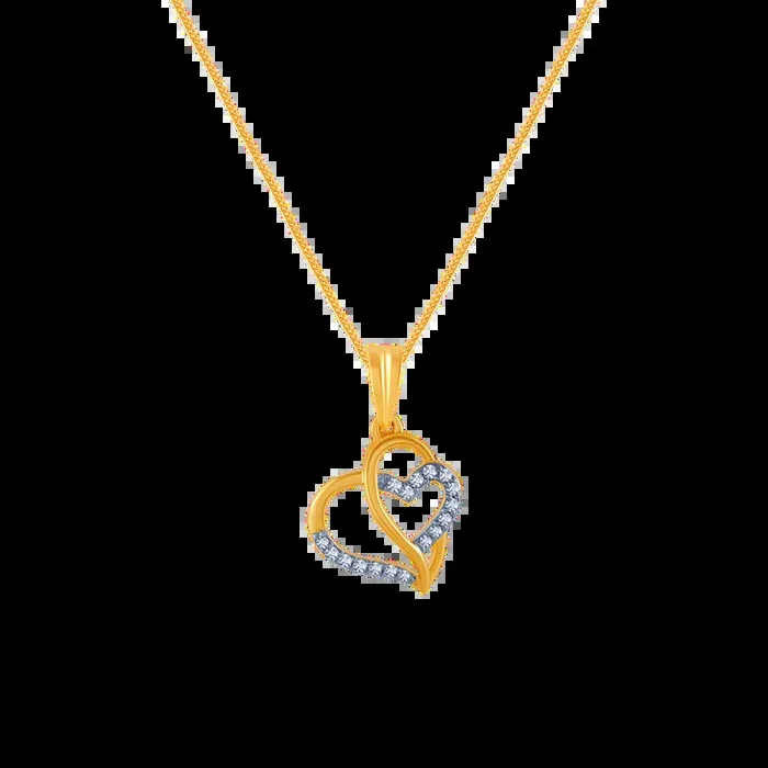 14k (585) Yellow Gold And Diamond Pendant For Women