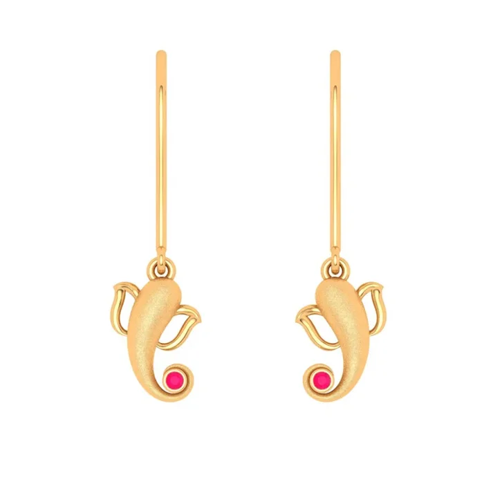 14k Festive Special Gold Earring Design For Women