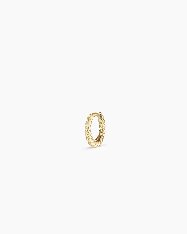 14k Gold Crew Single Huggie 8mm