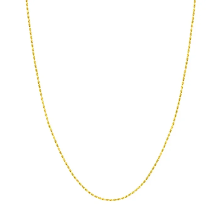 14k Gold Diamond-Cut Rope Chain 18″