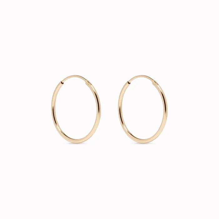 14k Gold Hoops 18mm – Sonia