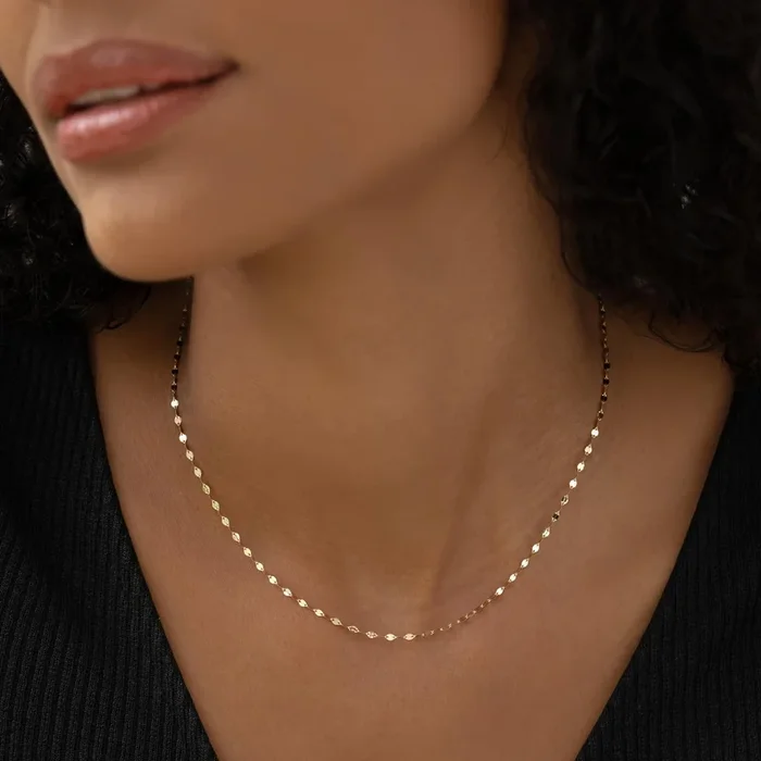 14k Gold Petal Chain Necklace – Fleur
