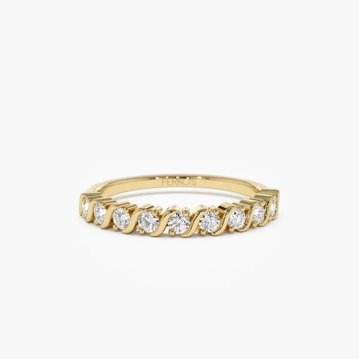 14K Gold Womens Diamond Wedding Ring