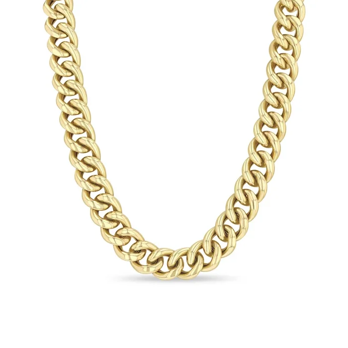 14k Gold XXL Thick Link Curb Chain Necklace