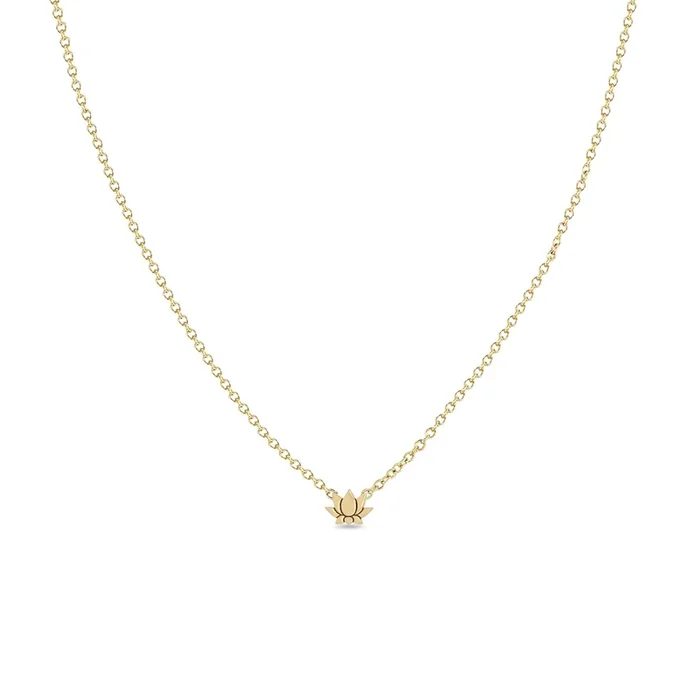 14k Itty Bitty Lotus Necklace
