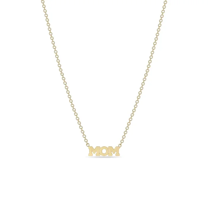 14k Itty Bitty MOM Necklace