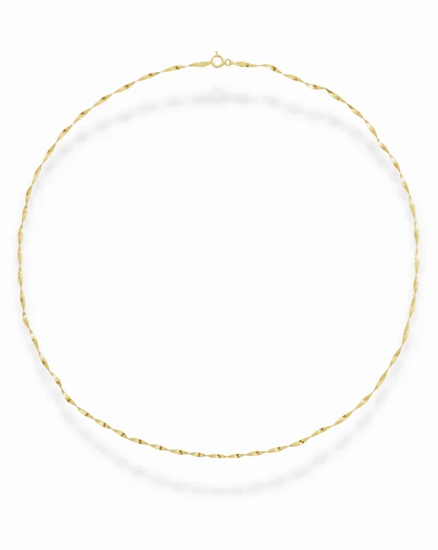 14k Kaci Twisted Herringbone Chain
