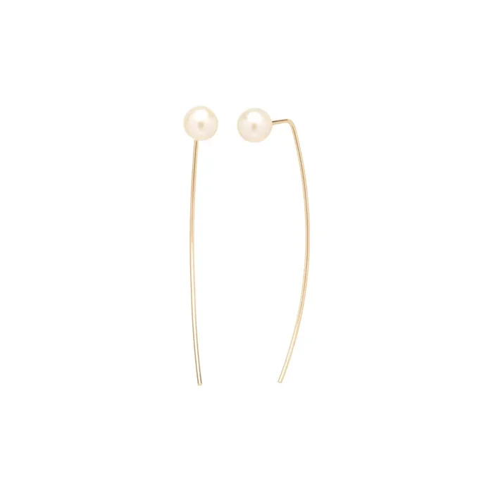 14k Pearl Long Wire Threader