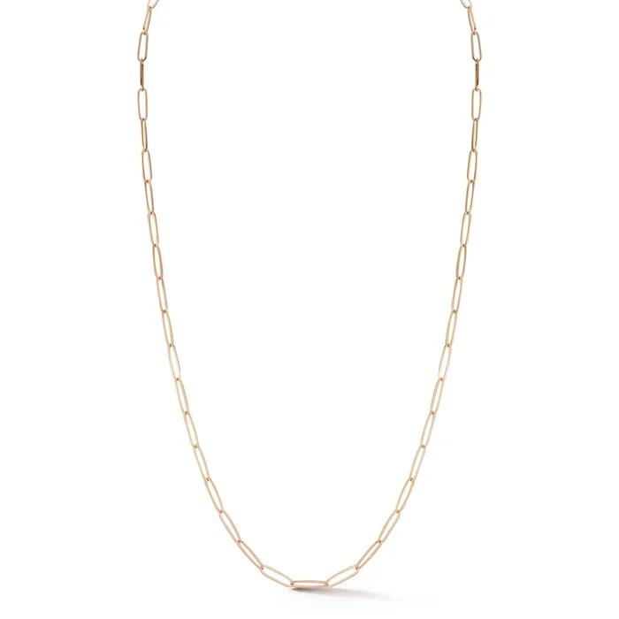 14k Rose Gold Paperclip Chain-20″ ($795)