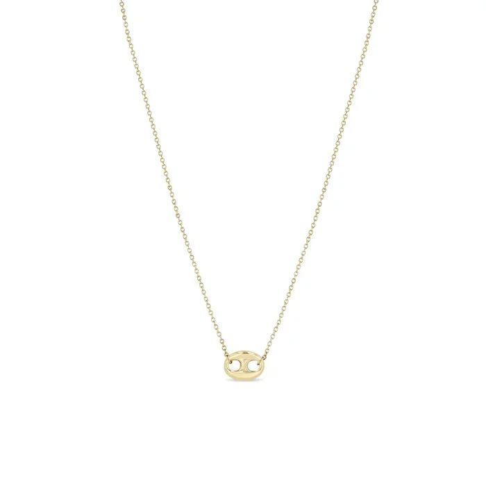 14k Single Large Mariner Link Necklace