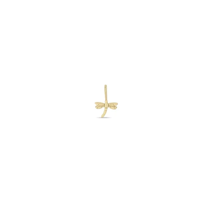 14k Single Midi Bitty Dragonfly Charm