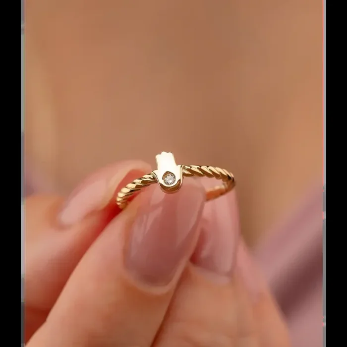 14K Solid Gold Twisted Ring