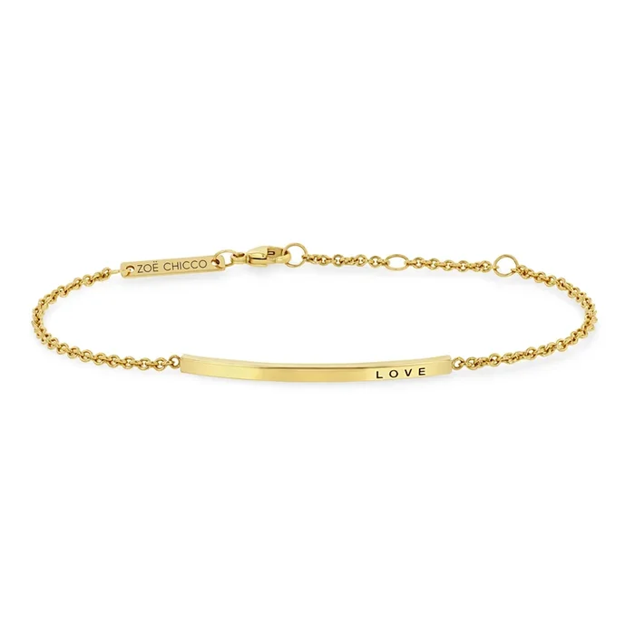 14k Thin Customizable ID Bracelet