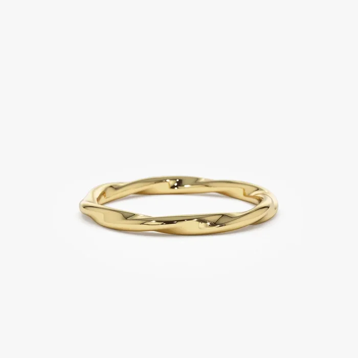 14k Wavy Promise Ring