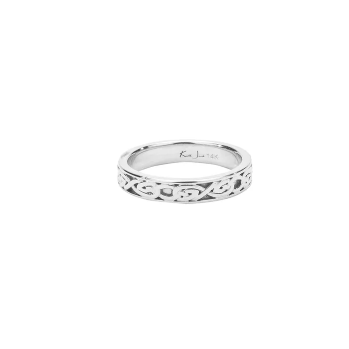 14k White Gold Devotion Knot ‘Fern’ Ring