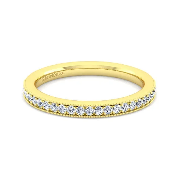 14K Yellow Gold Diamond Matching Wedding Band