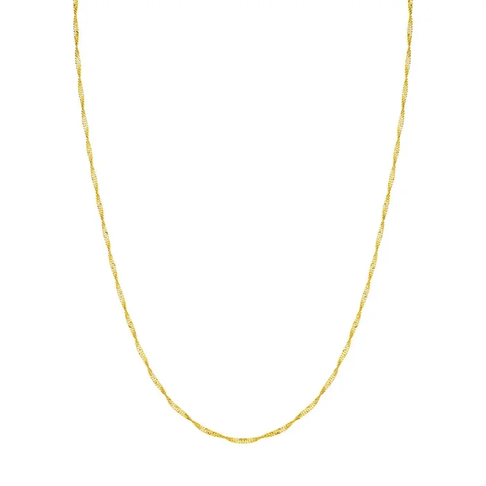14k Yellow Gold Singapore Chain 18″