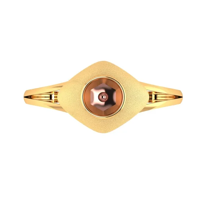14KT (585) Yellow Gold Unique Geometric Shape Classic Ring For Women & Girls
