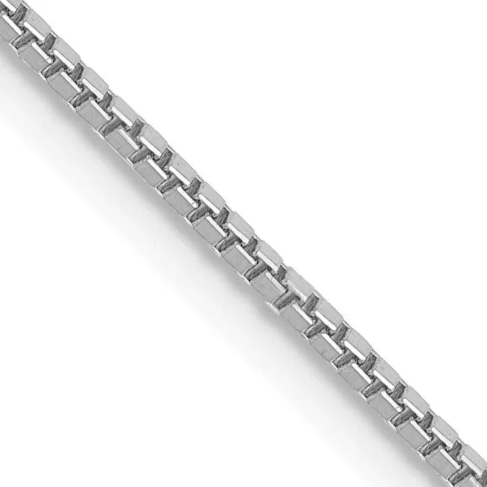 14KT White Gold 14-inch 1MM Lobster Clasp Box Chain