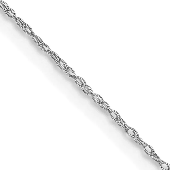 14KT White Gold 16-inch 0.5MM Cable Rope Pendant Chain