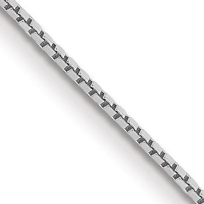 14KT White Gold 20-inch 0.9MM Box Pendant Chain