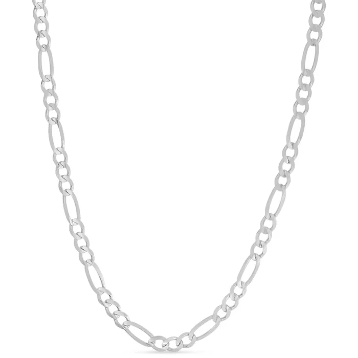14KT White Gold 20-inch 4.6MM Figaro Chain