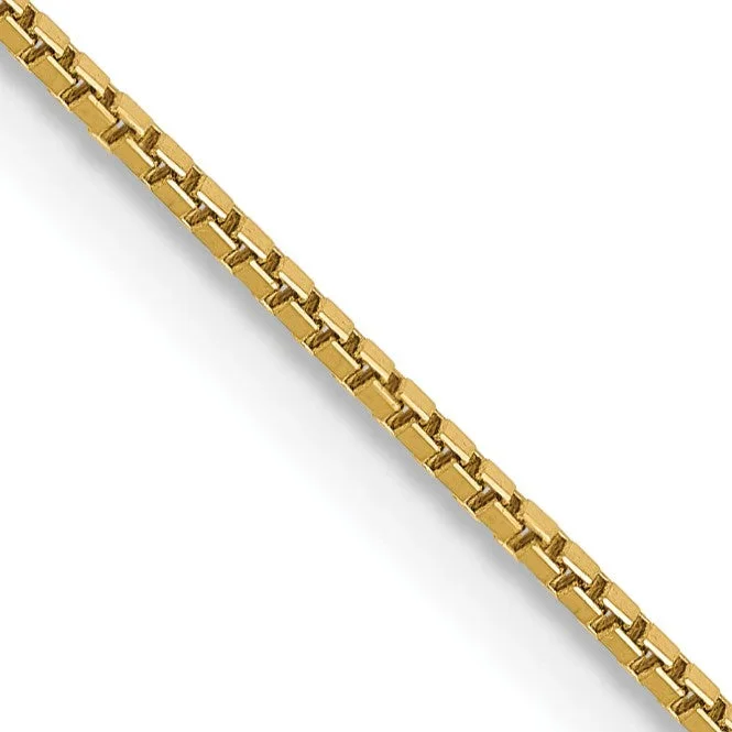 14KT Yellow Gold 14-inch 0.9MM Box Pendant Chain