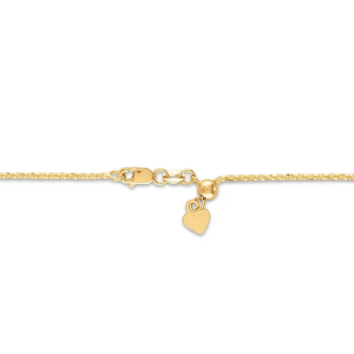 14KT Yellow Gold 22-inch 1.4MM Adjustable Sparkle Chain