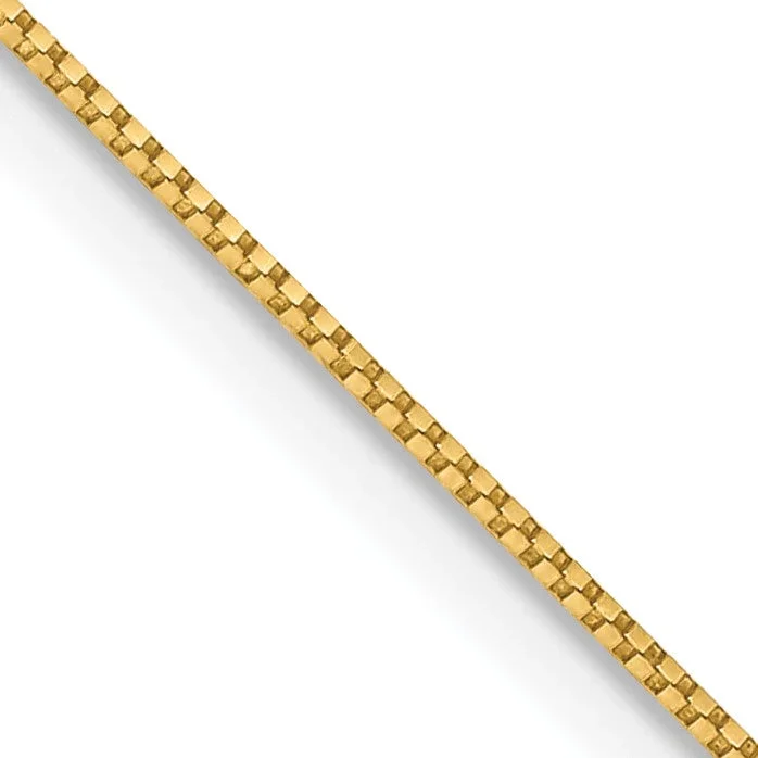 14KT Yellow Gold 24-inch 0.7MM Box Pendant Chain