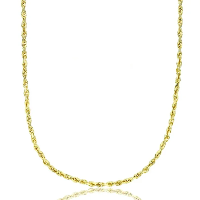 14KT Yellow Gold 24-inch 2.5MM Rope Chain
