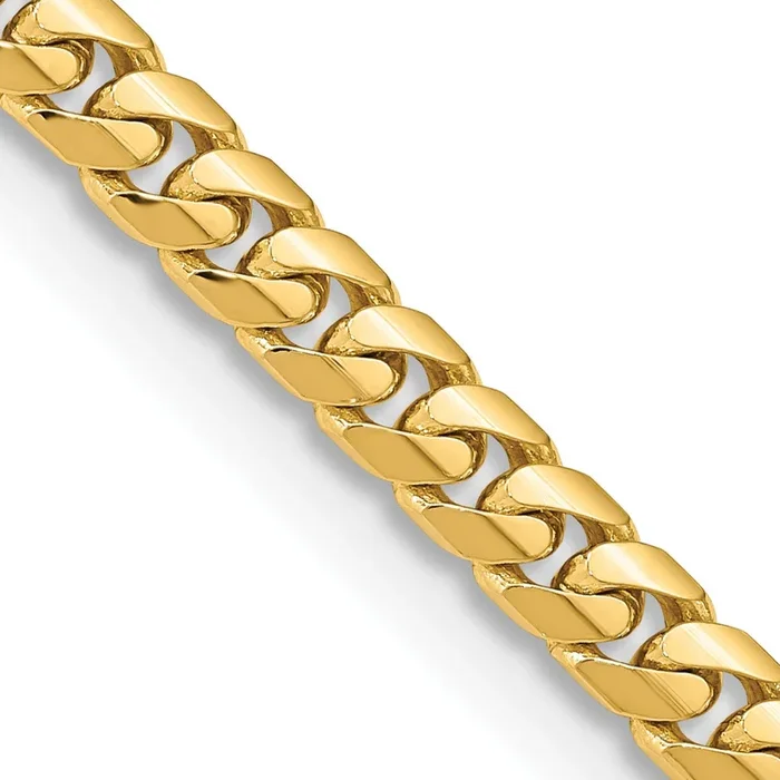 14KT Yellow Gold 24-inch 5.5MM Lobster Clasp Cuban Link Chain