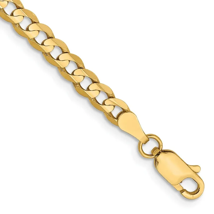 14KT Yellow Gold 7-inch 3.8MM Lobster Clasp Curb Bracelet