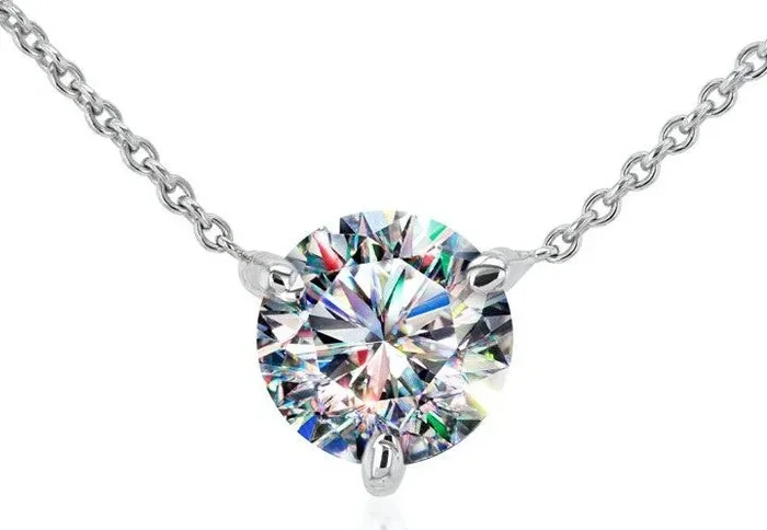 14KWG 1.50CT FOF RD DIA SOL PEND ON CHAIN