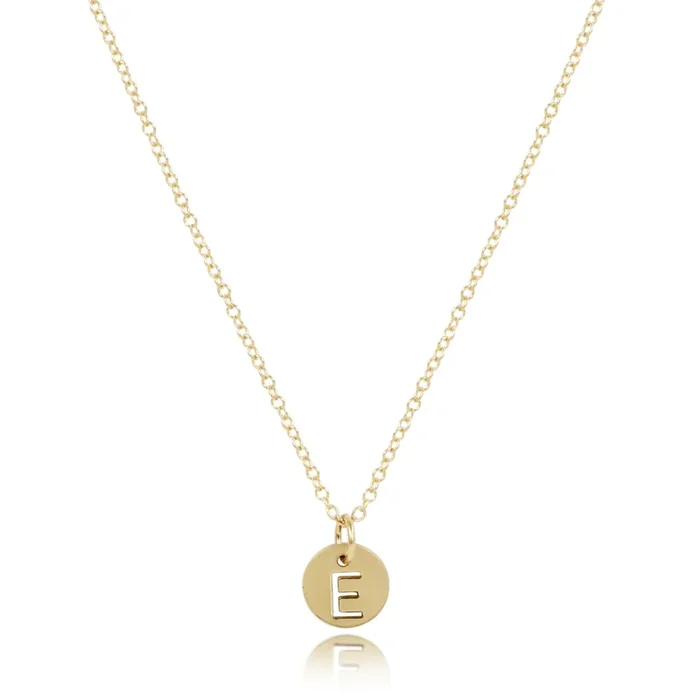 16″ Necklace Gold – Respect Small Gold Disc