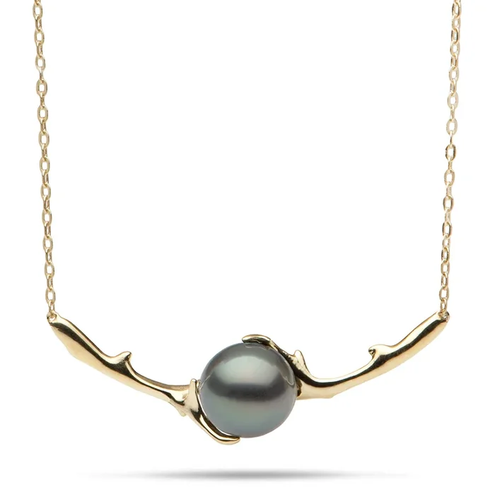 18″ Heritage Tahitian Pearl Necklace in Gold