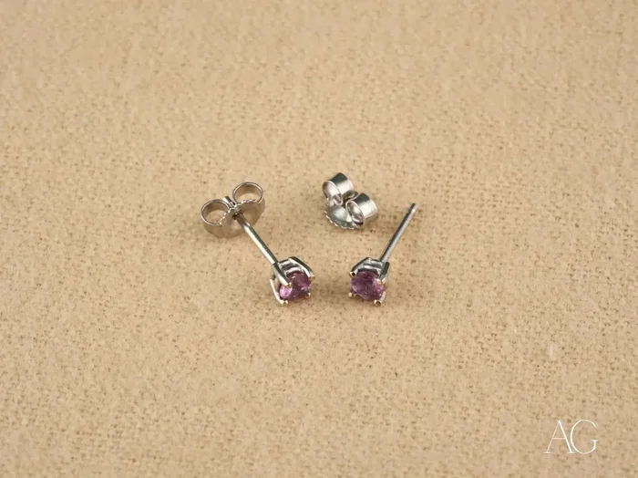 18k Gold CZ Stud Earrings : Luminous Spark Earrings