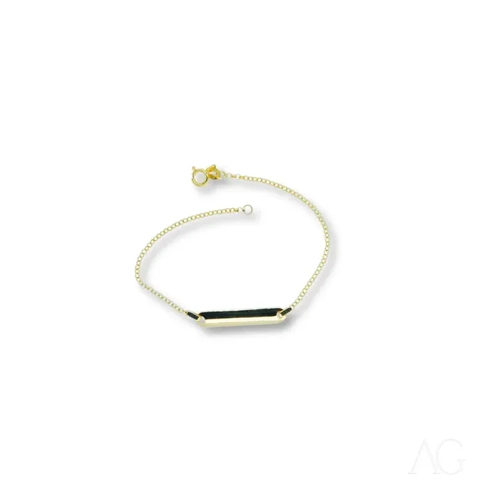 18k gold personalized kids’ bracelet for tiny wrists