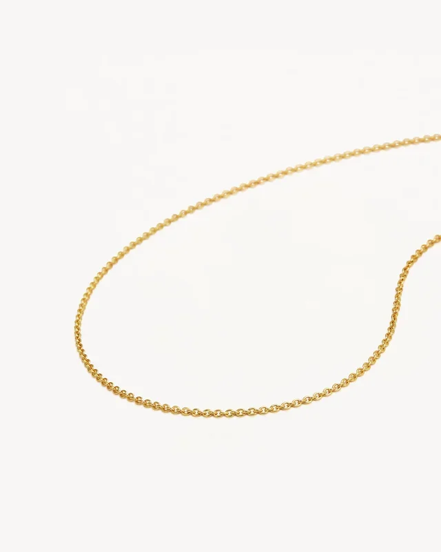 18k Gold Vermeil 18″ Fine Rolo Chain Necklace