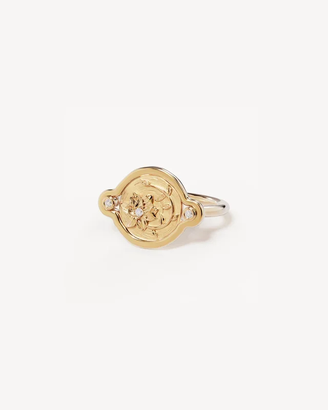 18k Gold Vermeil Serene Lotus Ring
