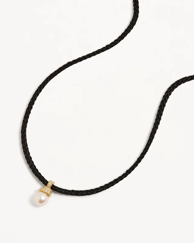 18k Gold Vermeil Whispers of Tranquillity Pearl Cord Choker