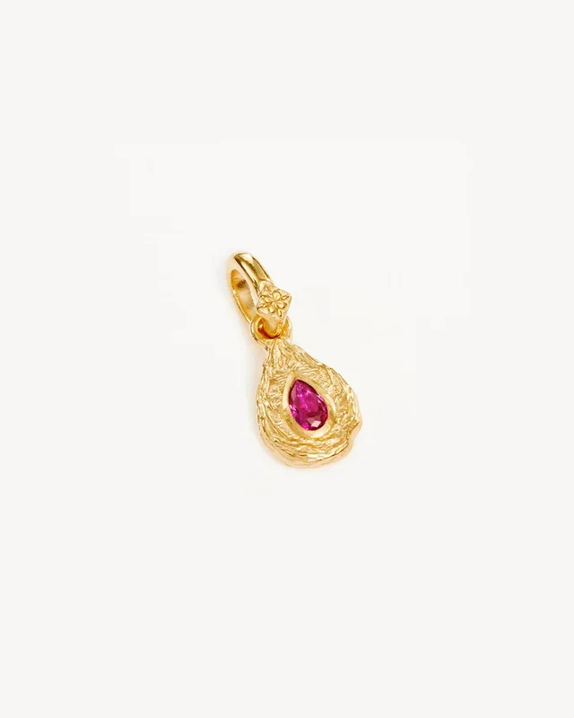 18k Gold Vermeil With Love Birthstone Annex Link Pendant – July