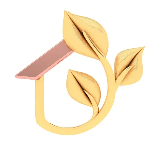18k Home With A Leaf Shape Gold Pendant From Online Exclusive Collection