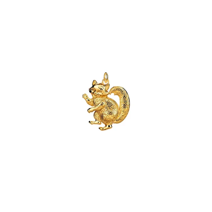 18k Vermeil over Sterling Raccoon Charm