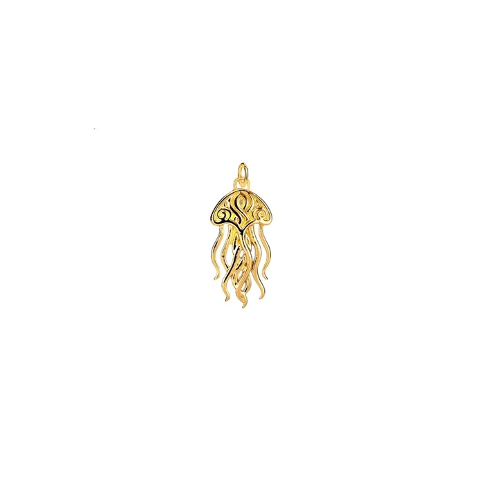 18k Vermeil over Sterling Silver Jellyfish Charm